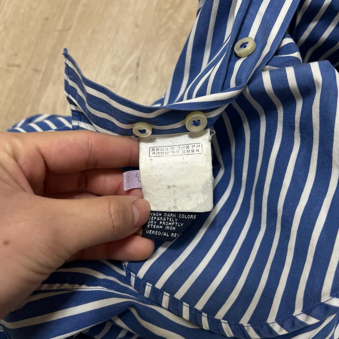 타미힐피거 남성 스트라이프 셔츠 L/100  상품이미지6