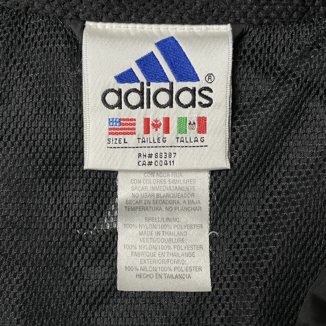 ADIDAS 90s 아디다스 빈티지 블랙 레글런 윈드브레이커 상품이미지8