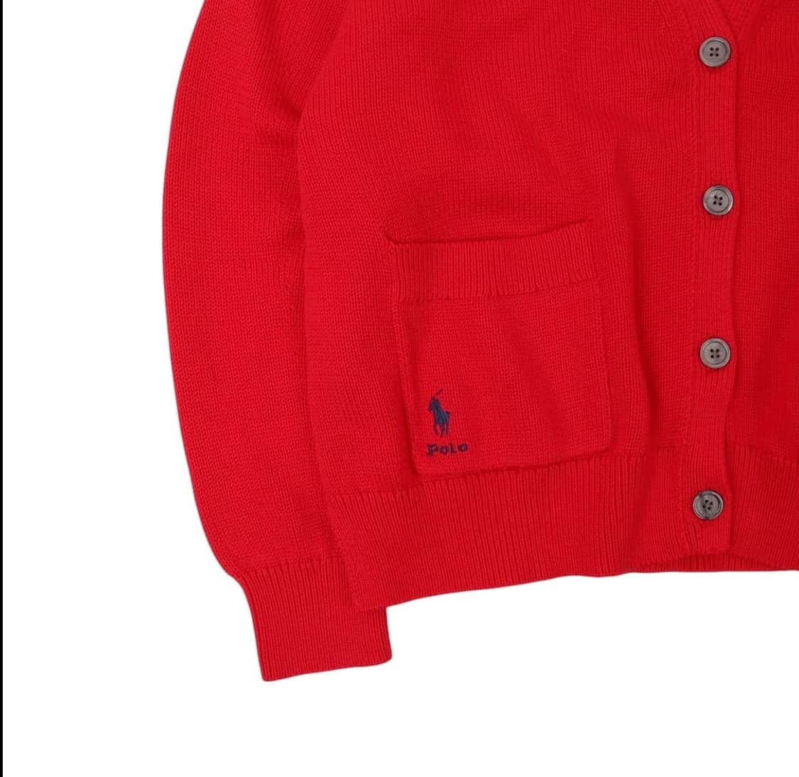 폴로 랄프로렌 신형 QR 니트 가디건 레드 상품이미지4
