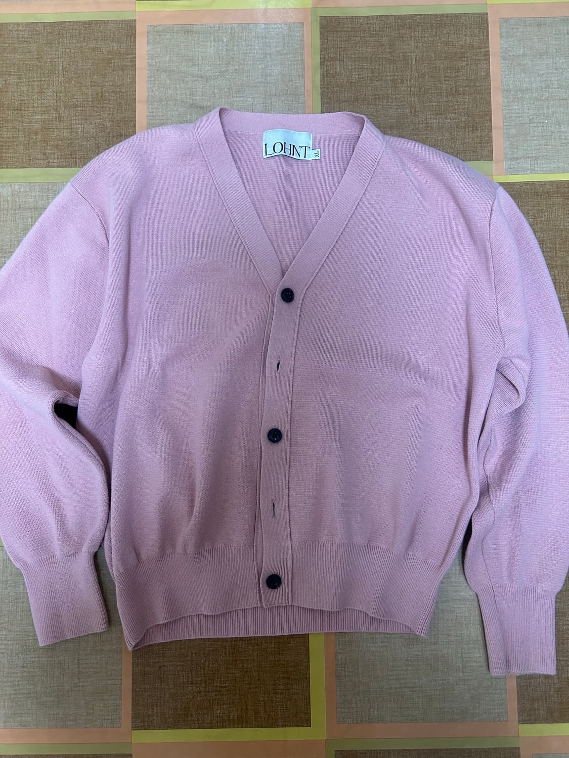 론트 가디건 핑크 XL 상품이미지1