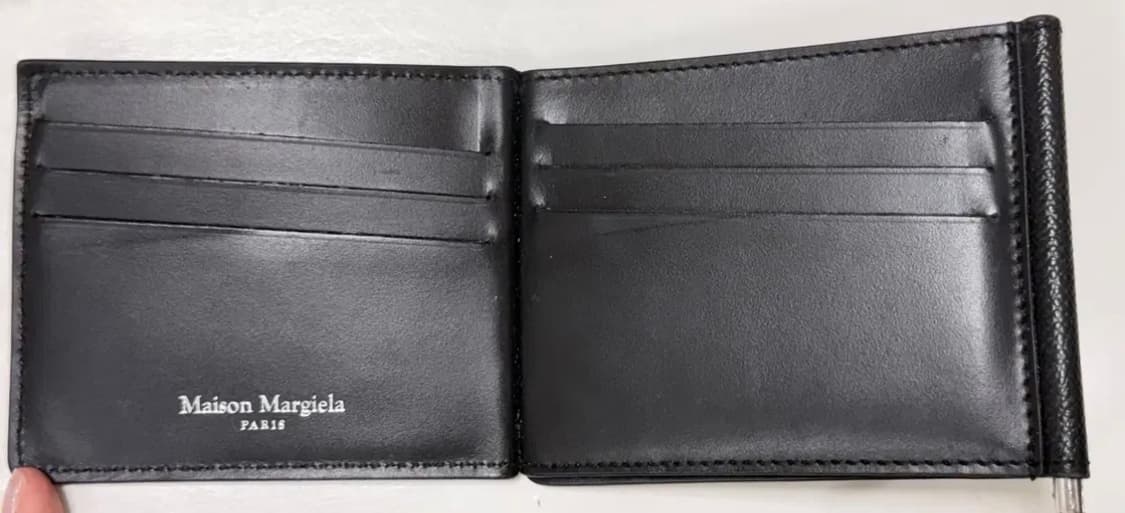 메종마르지엘라 트라이폴드 머니 클립 지갑 (블랙) 상품이미지3