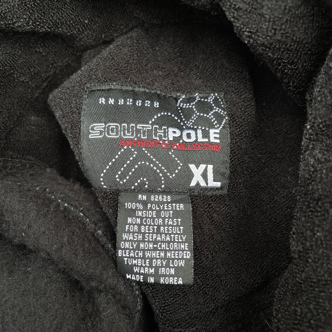 90s 사우스폴 올드스쿨 힙합 후리스 뽀글이 플리스 자켓 XXL 상품이미지5