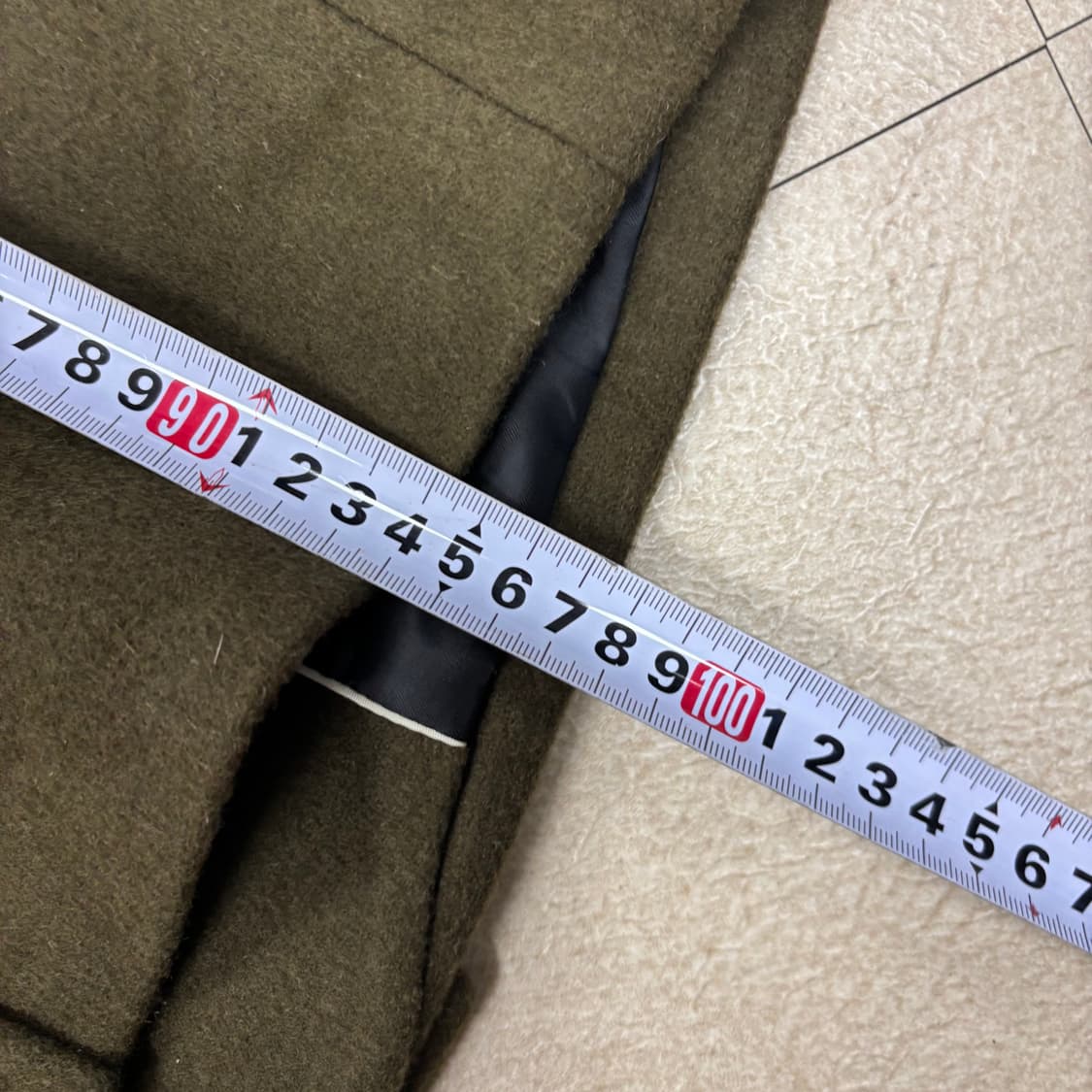 앤더슨벨 카키 더블 롱코트 상품이미지5