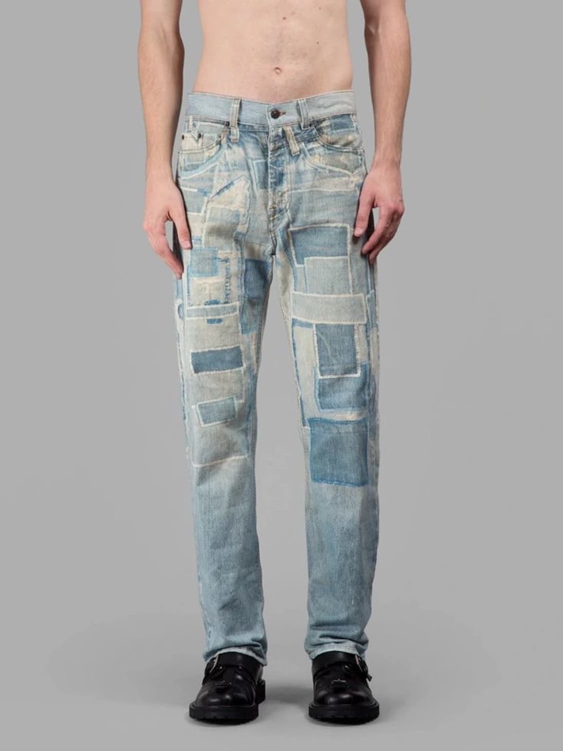 드리스반노튼17ss dtp 패치워크 데님진 상품이미지2