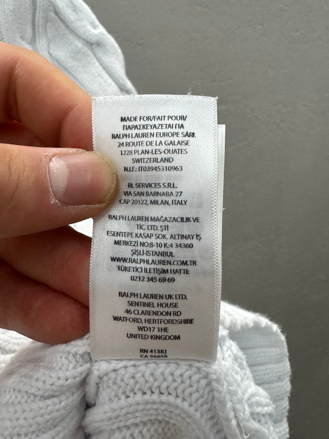 폴로 랄프로렌 케이블 반팔 니트 화이트 M 상품이미지7