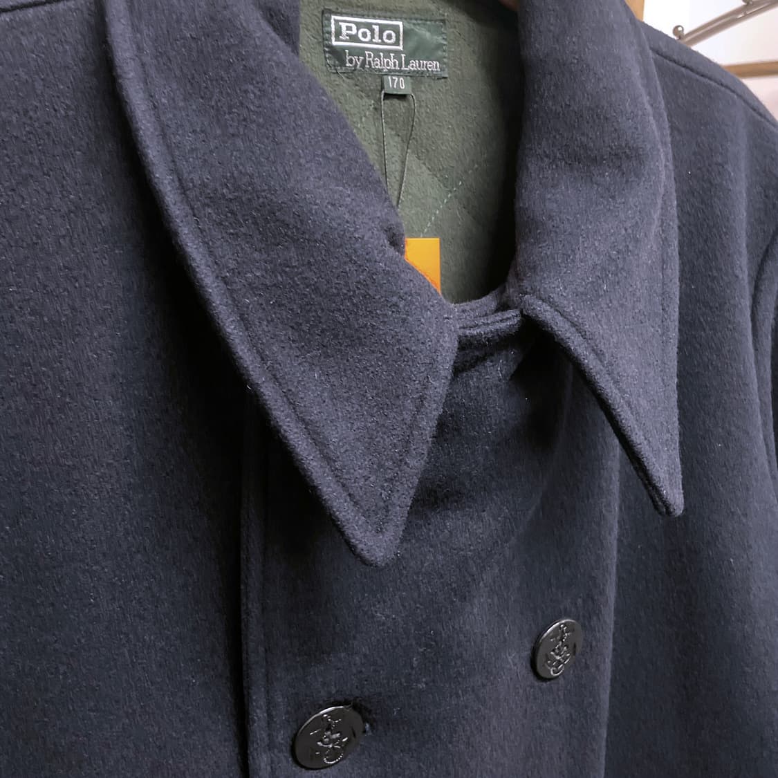 90s 폴로 랄프로렌 미 해군 밀리터리 복각 피 코트 N217 상품이미지7