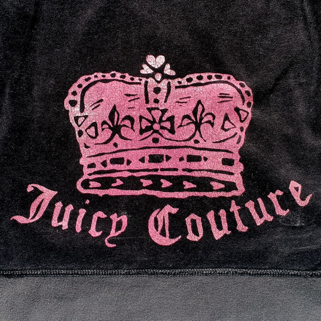 쥬시꾸뛰르(Juicy Couture) 펄 프린팅 벨벳 후드집업(m) 상품이미지7