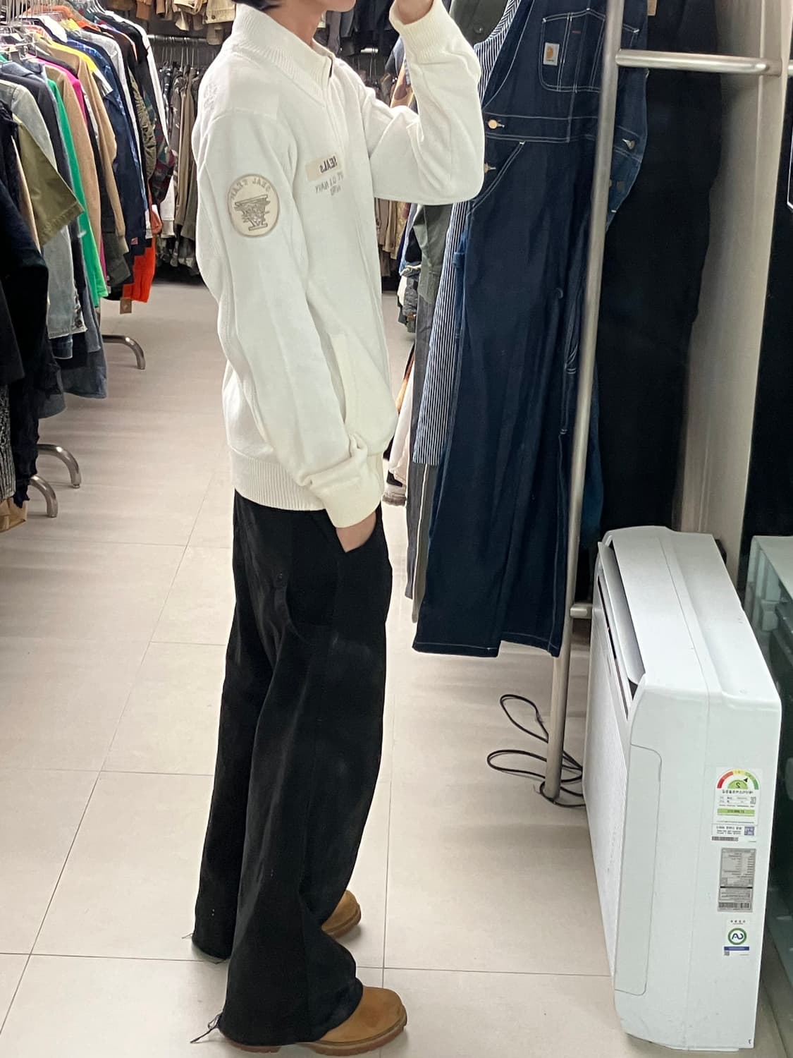 아비렉스 패치 니트 집업 가디건 XL 상품이미지10