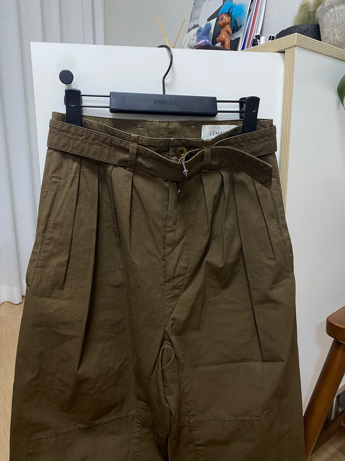 르메르 벨티드 팬츠 브라운 xs 상품이미지4