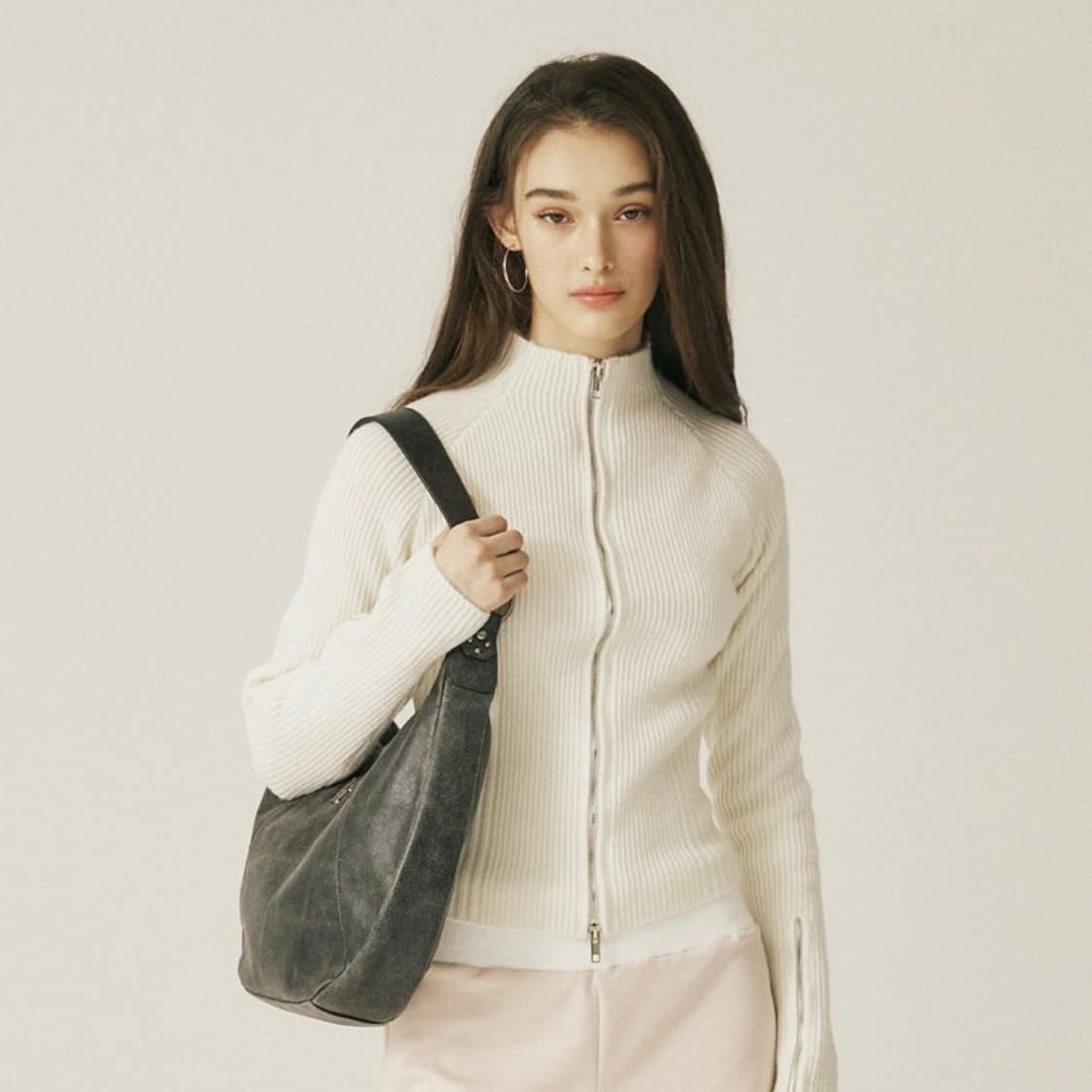 vintage knit zip-up 상품이미지1