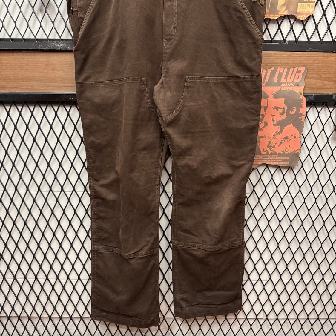 칼하트 오리지널 워크웨어 오버롤 멜빵 더블니 포인트 다크브라운 상품이미지5