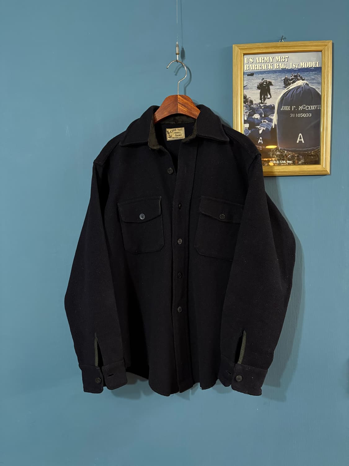 Rare!!! 40-50’s USN Cpo Navy Shirt  상품이미지1