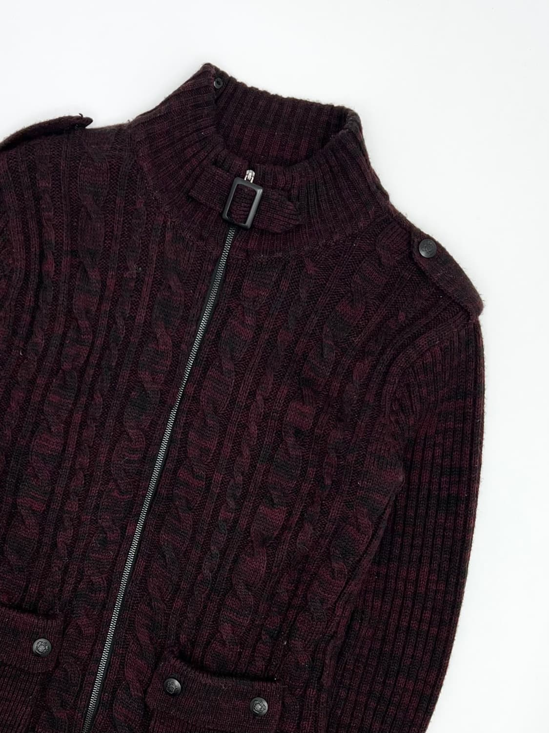 빈티지 퍼 니트 집업 상품이미지2