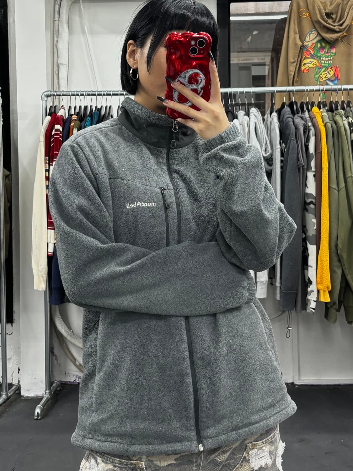 몽벨 그레이 플리스 자켓 상품이미지3