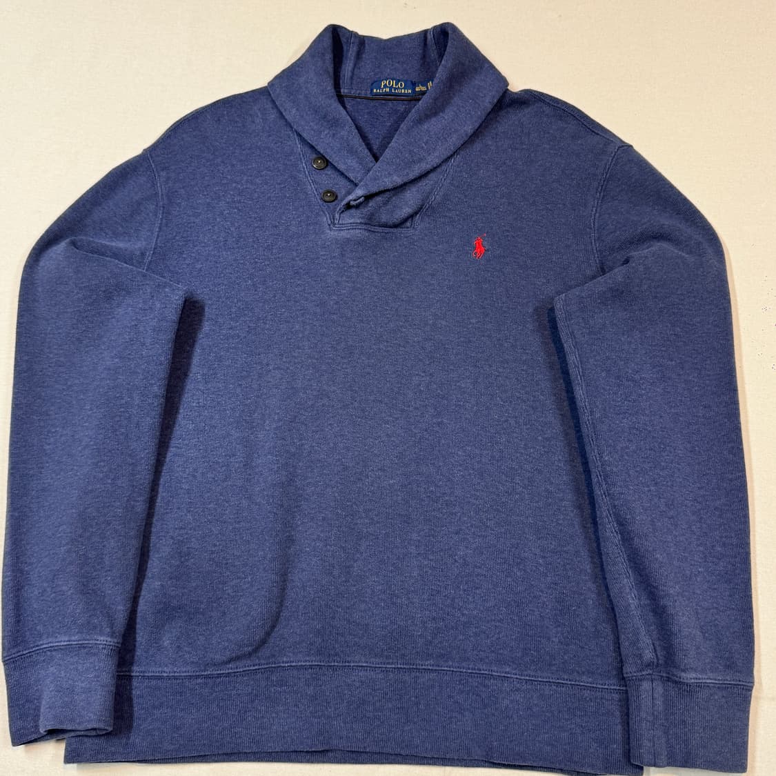 L) 폴로 랄프로렌 숄카라 코튼 니트 네이비 상품이미지2