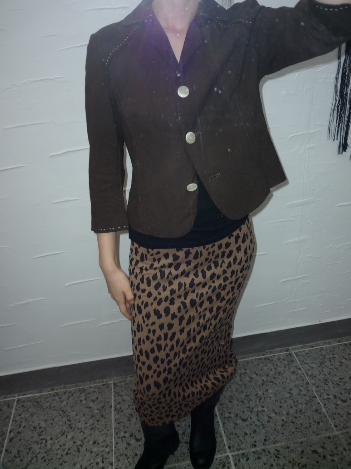 deep brown stitch jacket 상품이미지1