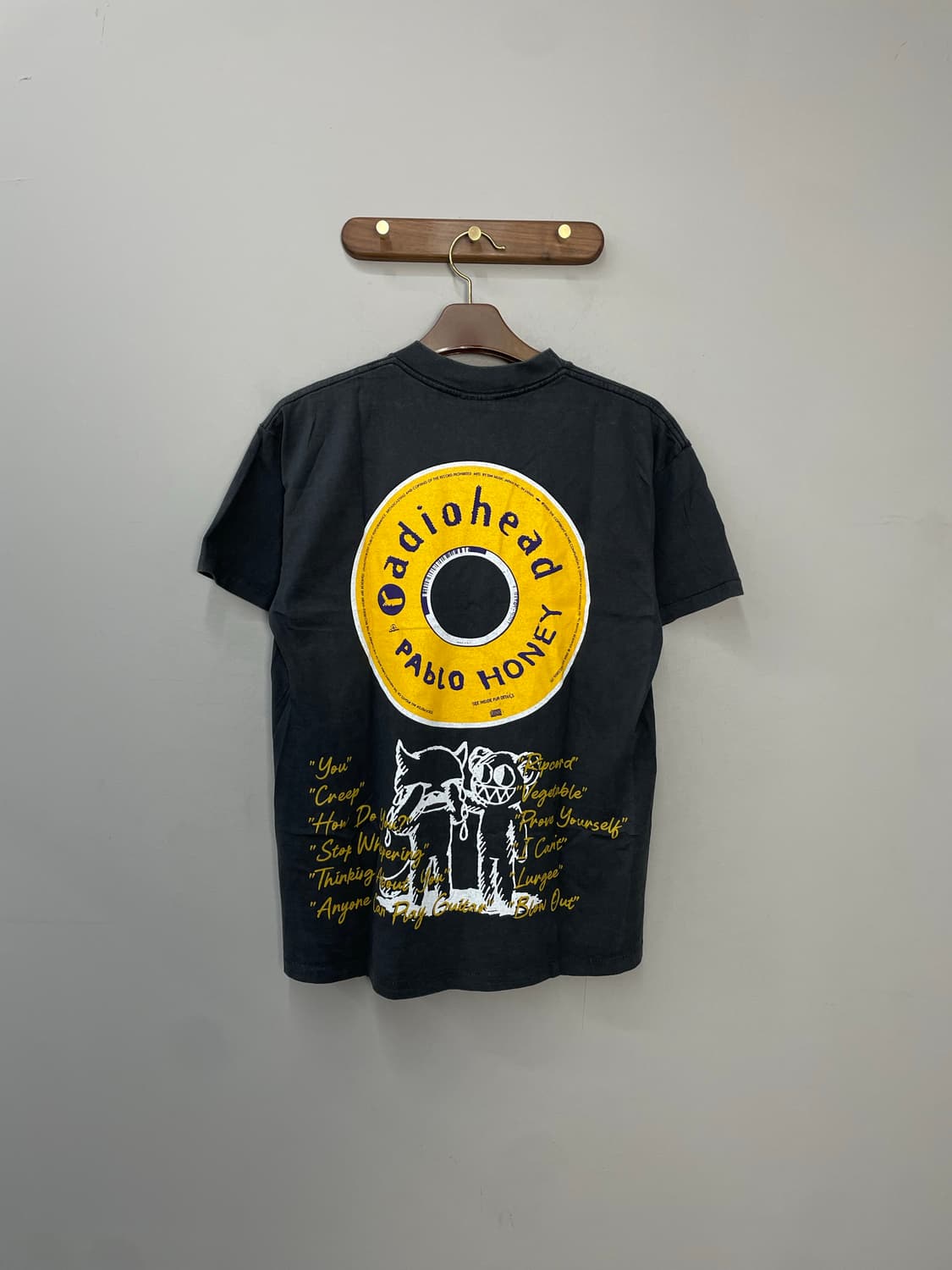 빈티지 라디오헤드 파블로 허니 레코드판 반팔 H1631 상품이미지4
