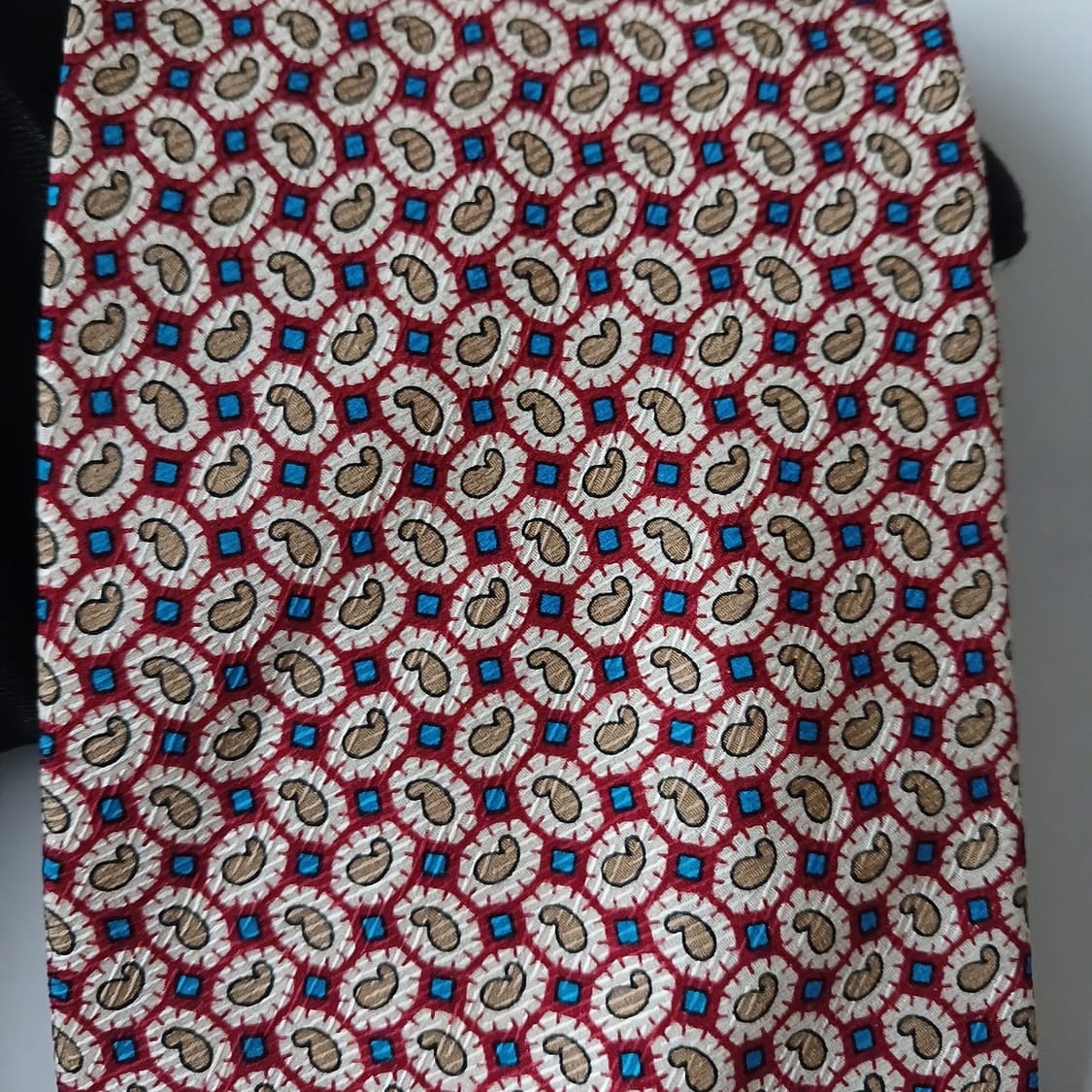 니나리치 실크 레드 패턴 넥타이 9.7cm A+등급 A19312
 상품이미지8