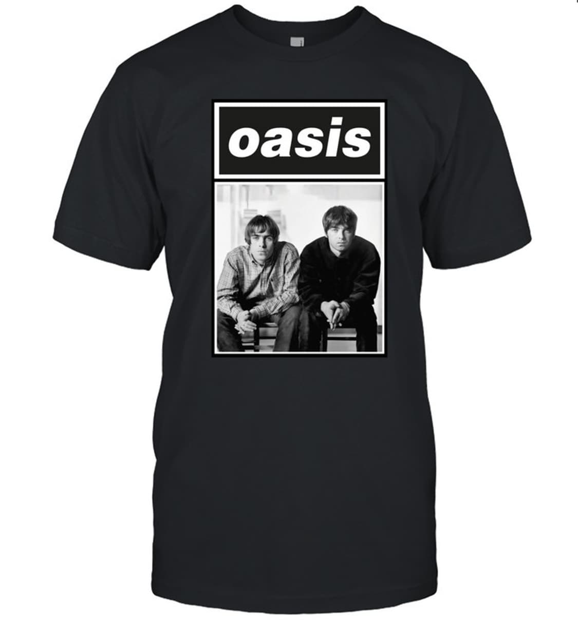 [M] 오아시스 원더월 라이브 '25 월드 투어 티셔츠 블랙 상품이미지1