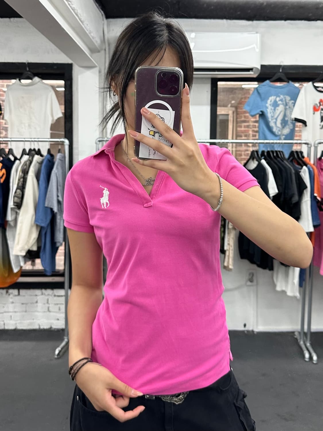 폴로 랄프로렌 오픈카라 티셔츠 상품이미지1