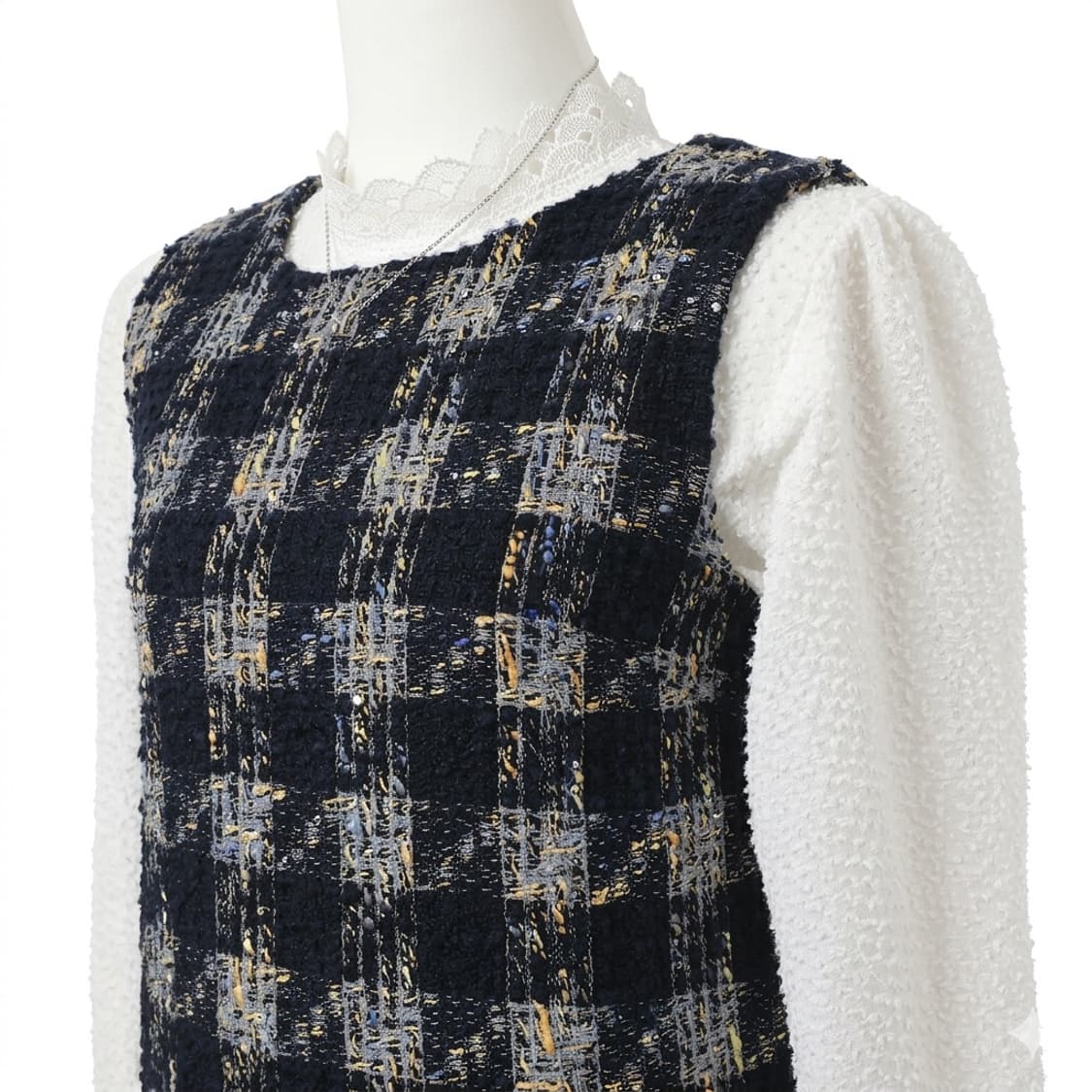 [새상품XS] 일본수입 트위드 원피스 상품이미지3