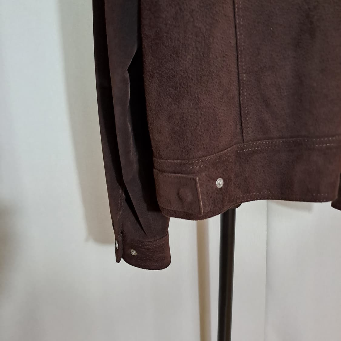 (택포) 솔리드블루 이태리 디자인 리얼레더 스웨이드 자켓 50 B191 상품이미지6