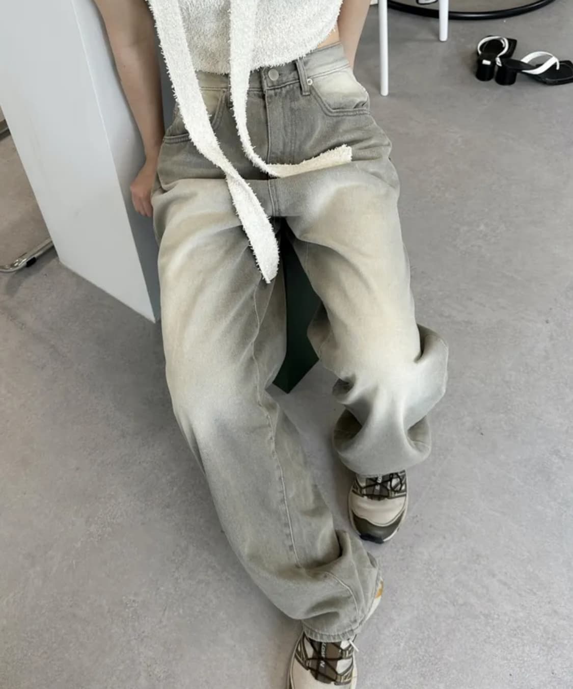 포인트 워싱 그레이진 s (실착 1회) 상품이미지1