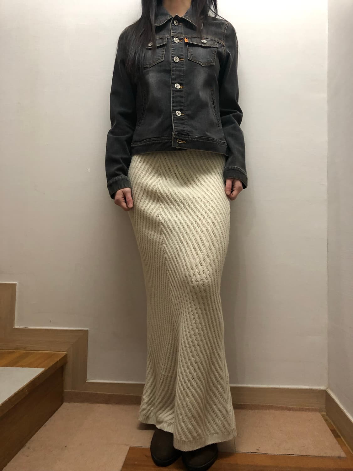 빈티지 블랙 워싱 데님 자켓 상품이미지3