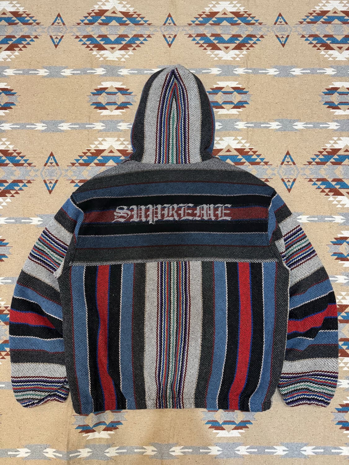 [M] 슈프림 우븐 스트라이프 후드 자켓 블랙 - 25ss 상품이미지8