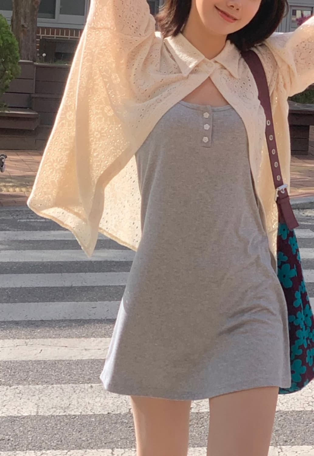 애니웨이썸머 데이지 크로쉐 니트 셔츠 가디건 상품이미지2