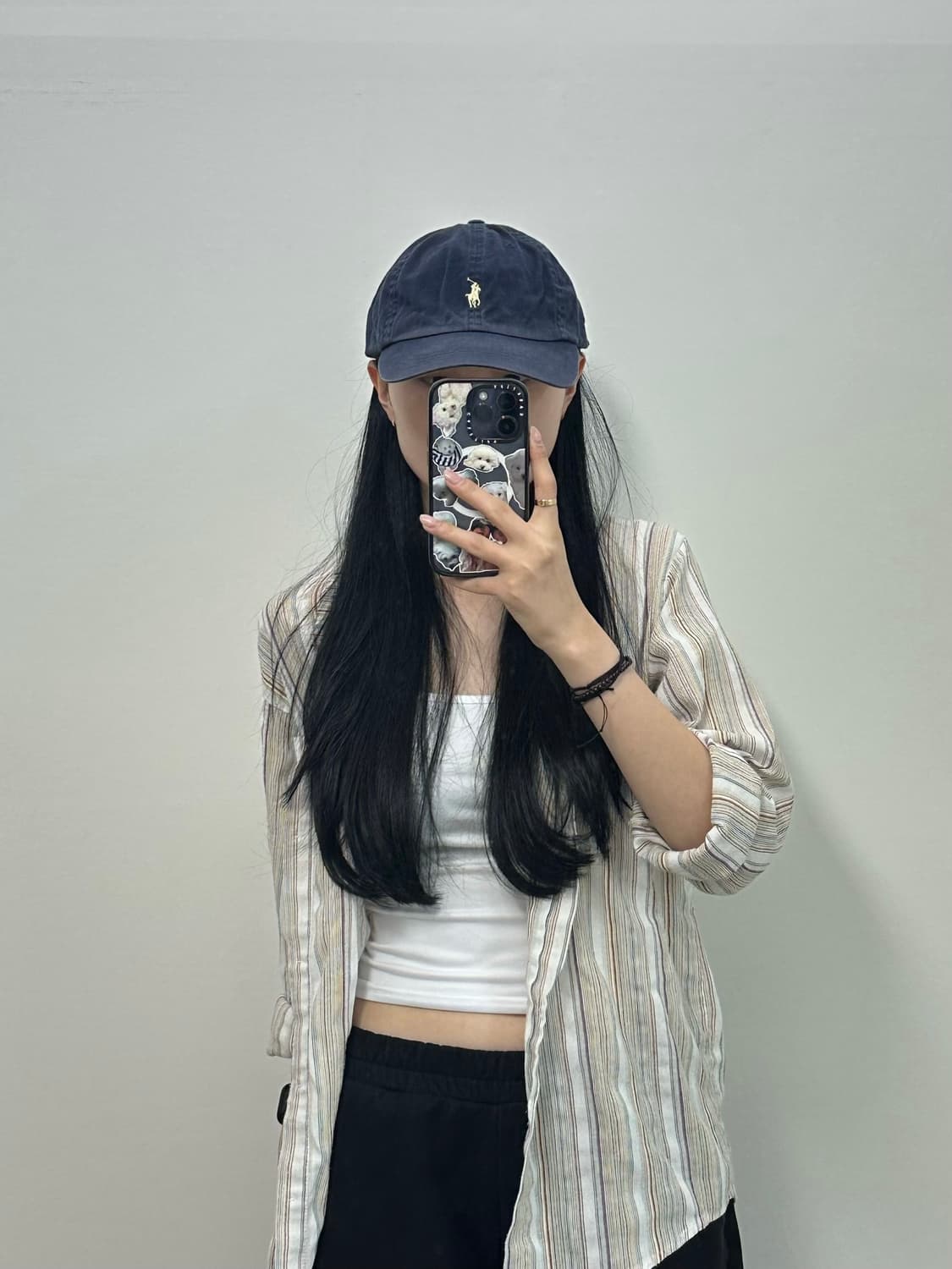 폴로 랄프로렌 네이비 가죽스트랩 볼캡 상품이미지1