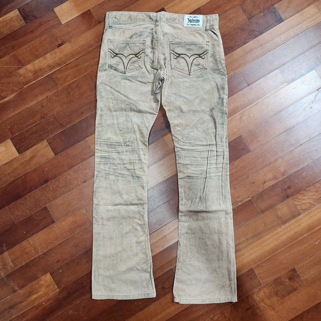 잭로즈 아메카지 웨스턴 골덴 세미 부츠컷 데미지 팬츠 상품이미지2