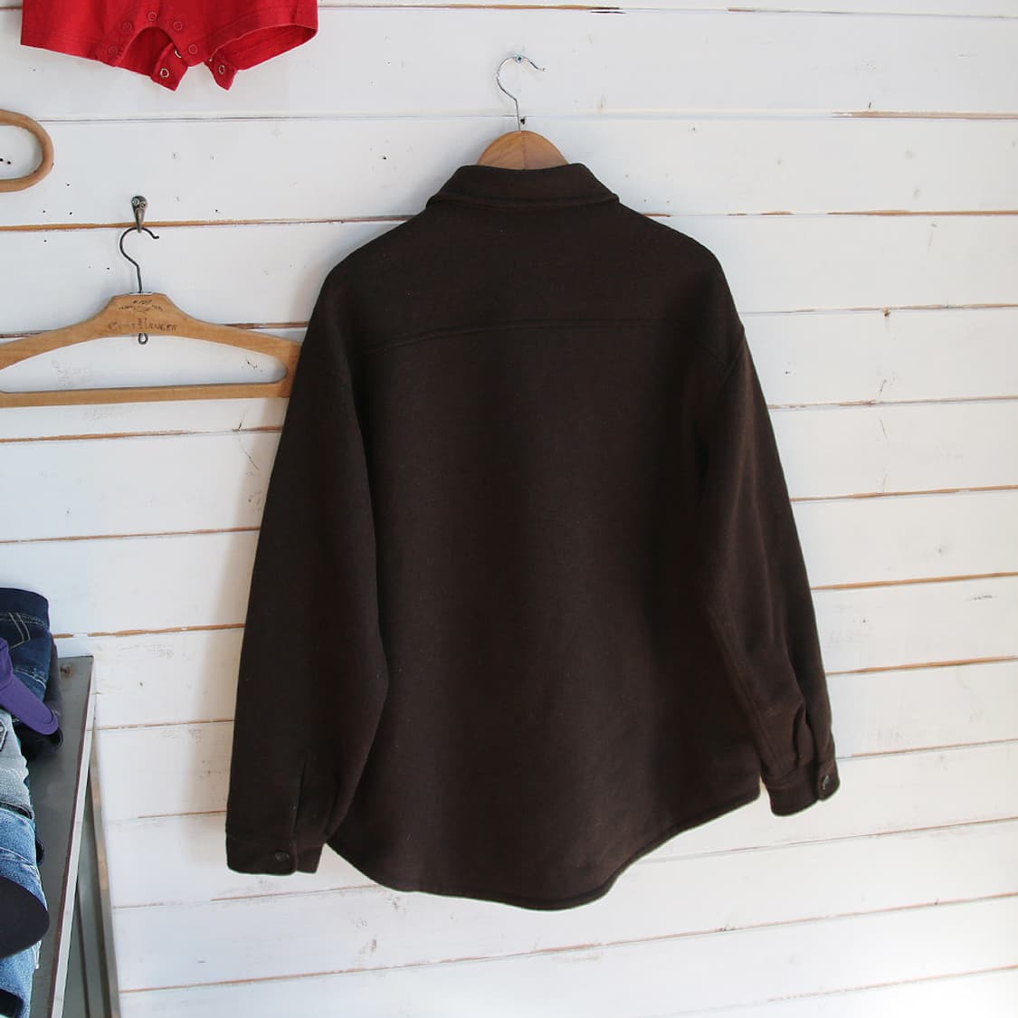 (착용컷) 유니클로 모직 셔츠 자켓 (남성용 105) 상품이미지2