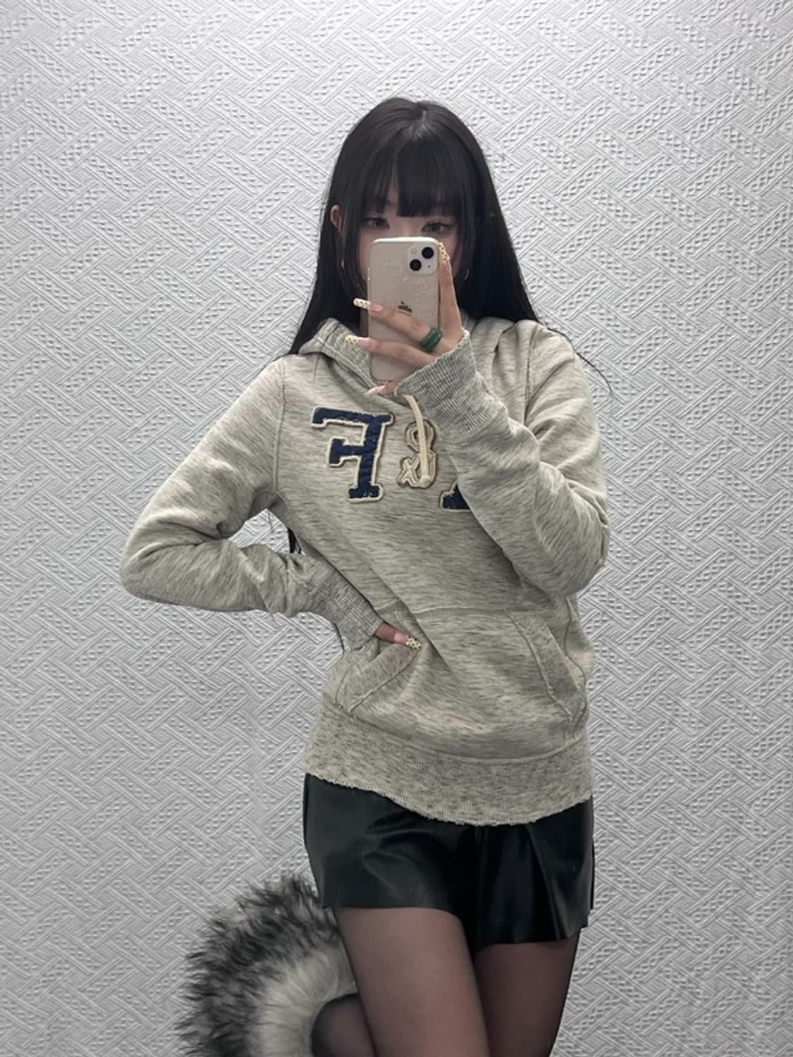 아베크롬비 레트로 Y2K 빈티지 그런지디테일 후드티 S C09742 상품이미지2