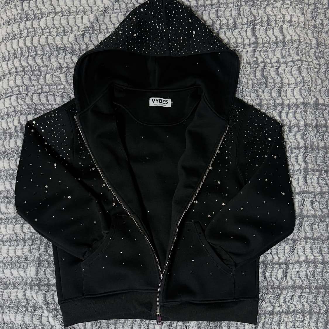 VYBES(해외브랜드) 라인스톤 갤럭시 후드집업 상품이미지3