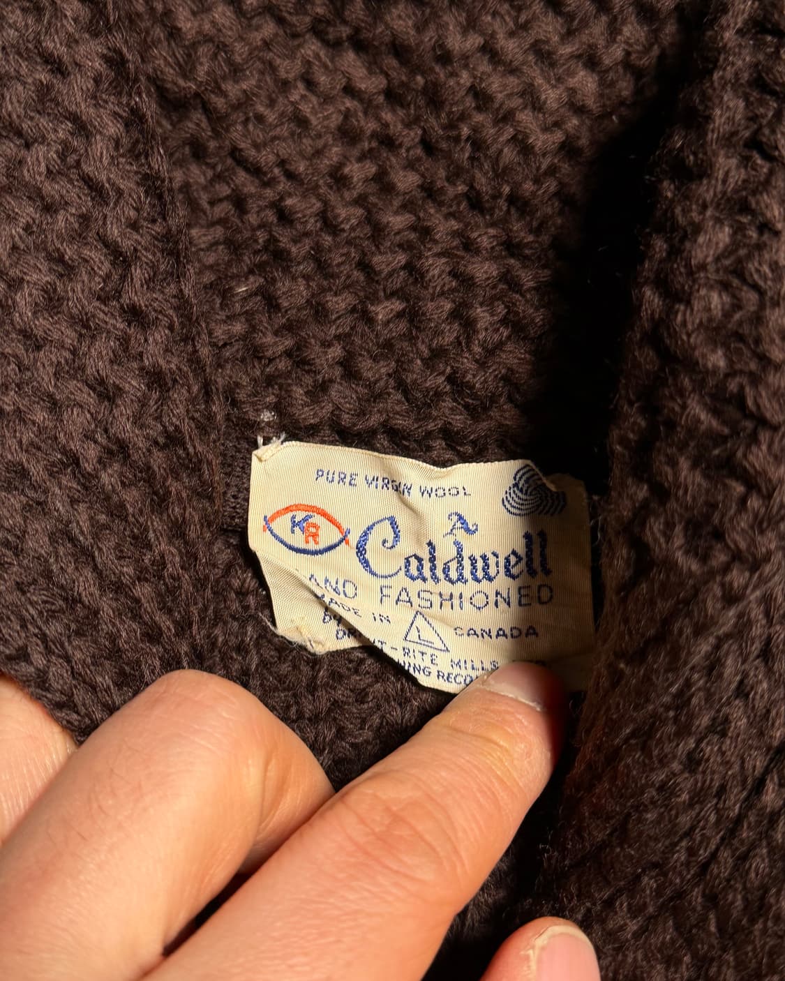 (70s 라이트닝지퍼) 70s Caldwell 홀스패턴 코위찬 스웨터 L 상품이미지6