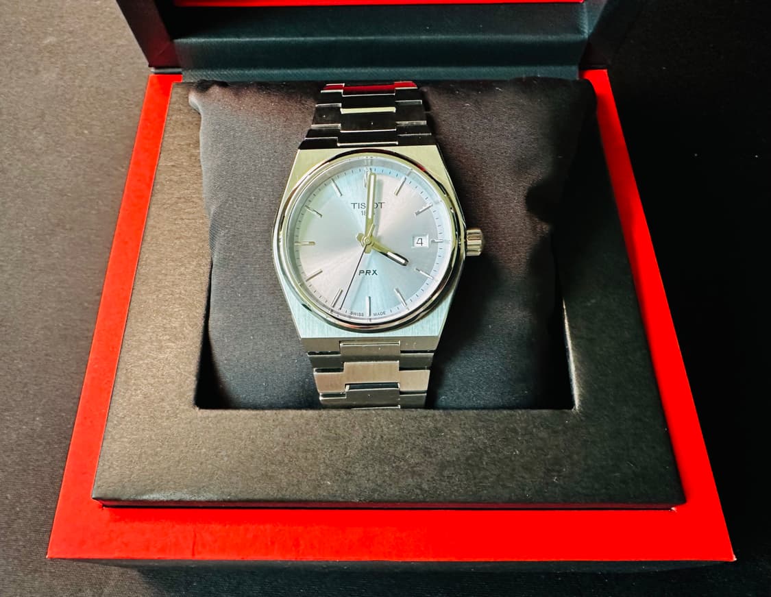 티쏘 PRX 35mm 아이스블루 쿼츠 시계 판매 상품이미지2