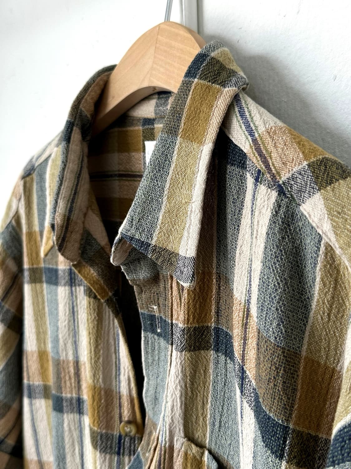 Natural cotton woven fabric H/S shirt 상품이미지8