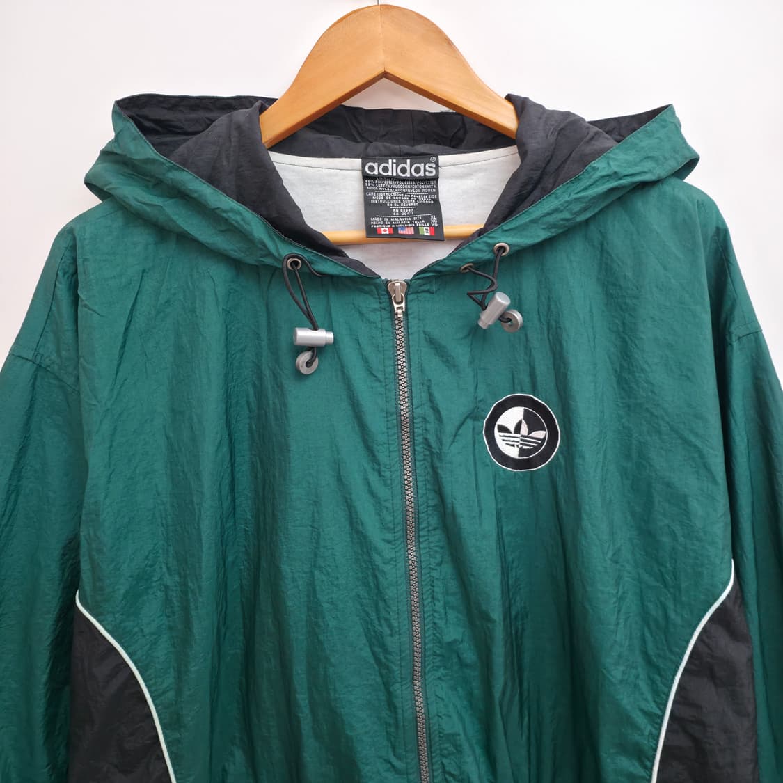 [XL] 80's 아디다스 올드스쿨 그린 바람막이 상품이미지2