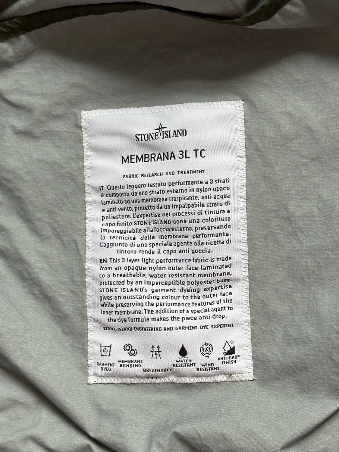 스톤아일랜드 멤브라나 3L tc 자켓 22ss XL(105-110) 상품이미지2