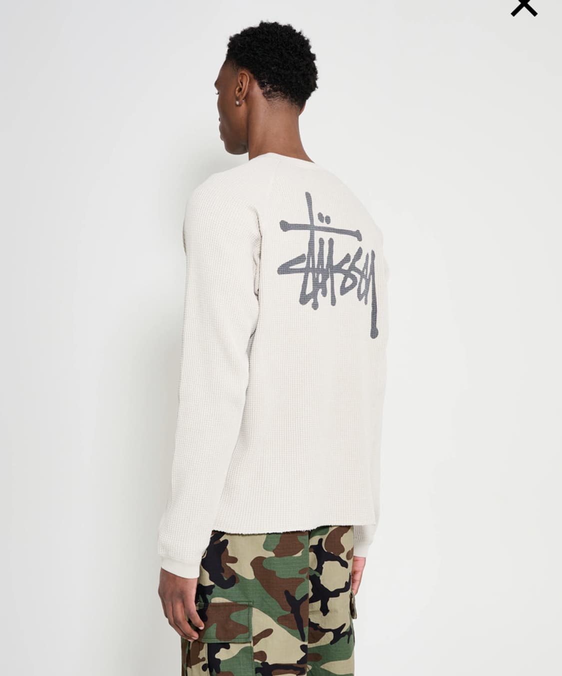 stussy 스투시 래글런 써멀 롱슬리브 크루 본 (와플 니트) 상품이미지1