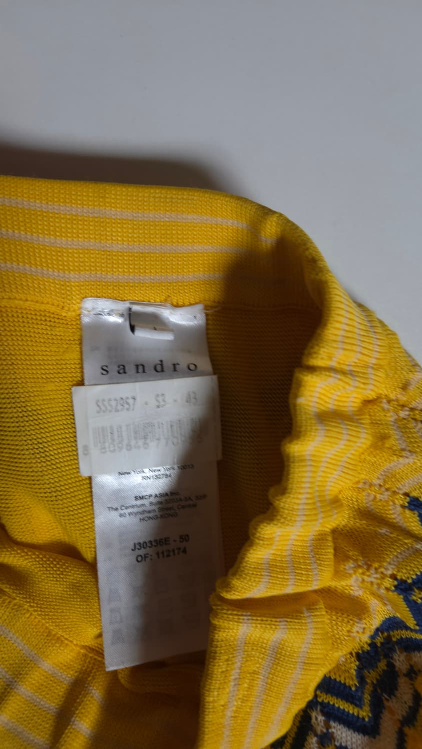 산드로 지그재그 쉐브론 패턴 니트 밴딩 롱스커트 55~66 상품이미지9