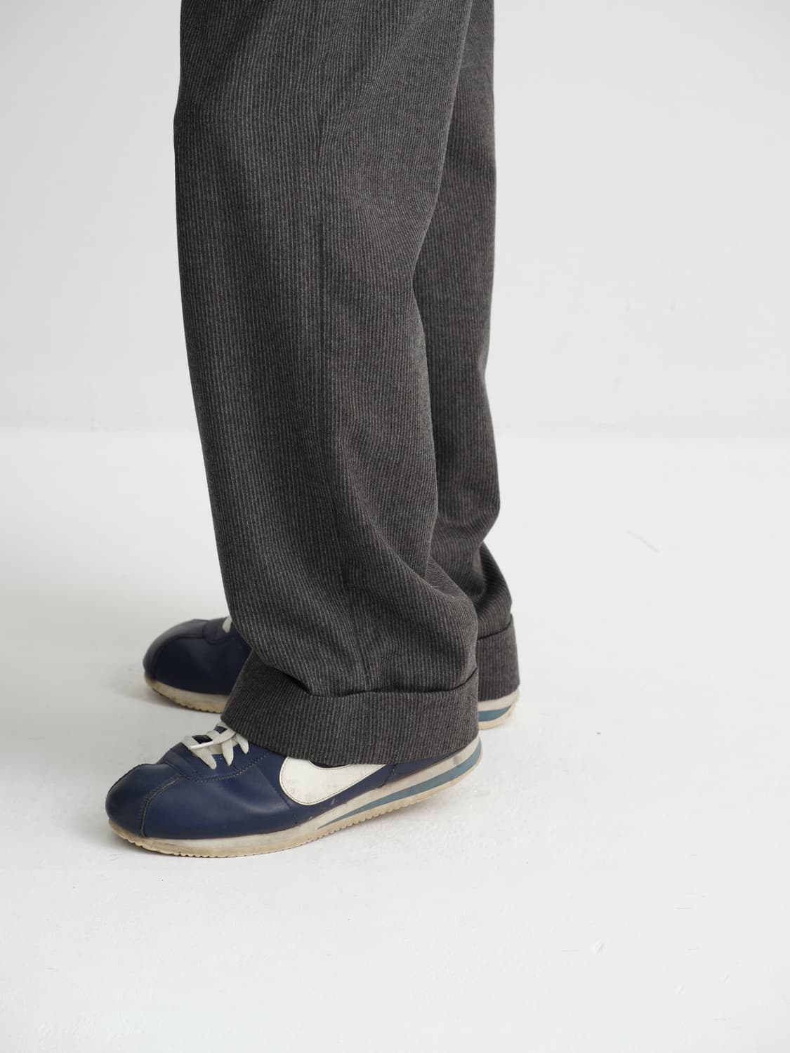 Seasalt Stripe wool pants charcoal 상품이미지2