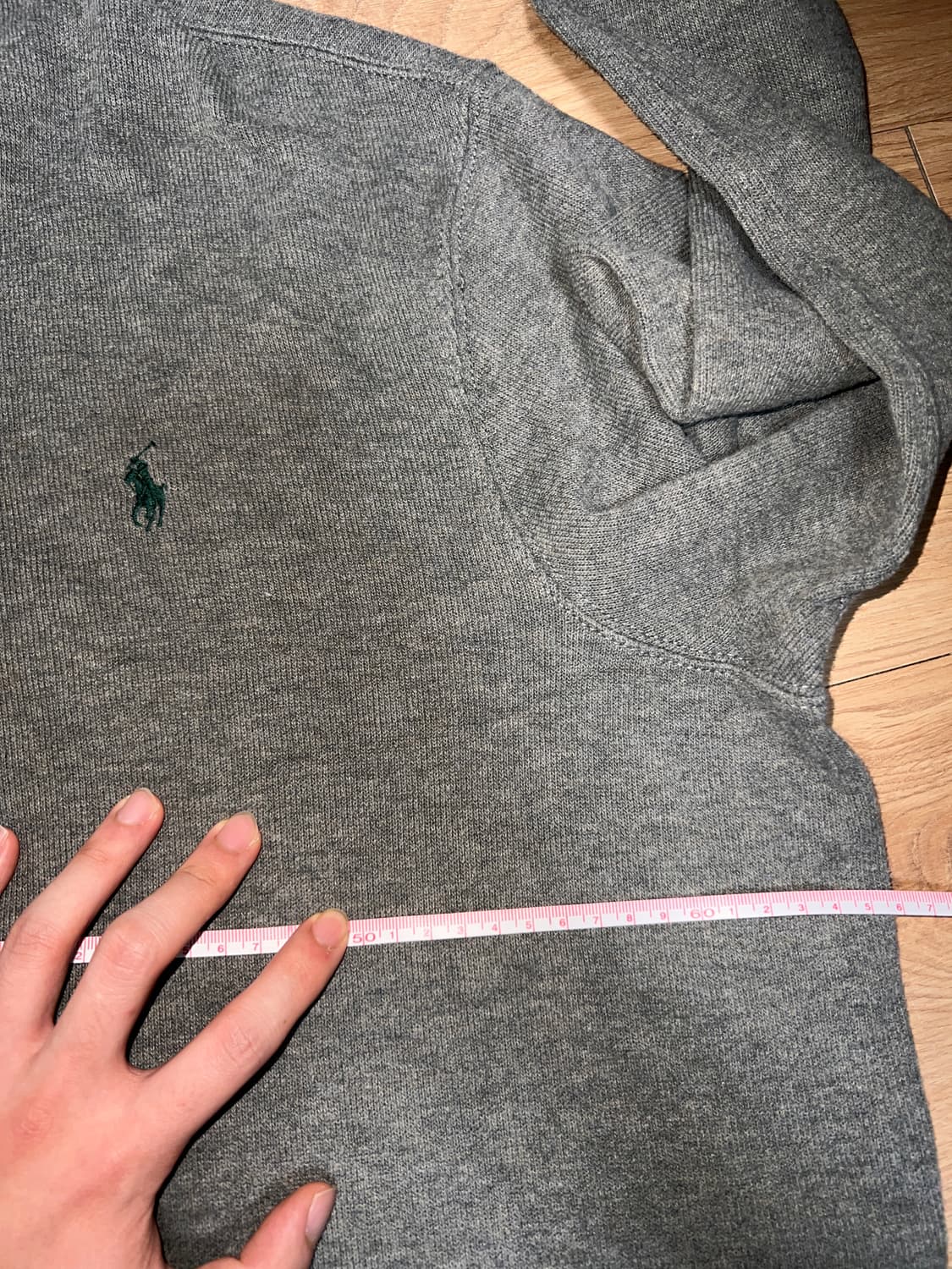 폴로 그레이 니트 후드집업 상품이미지4