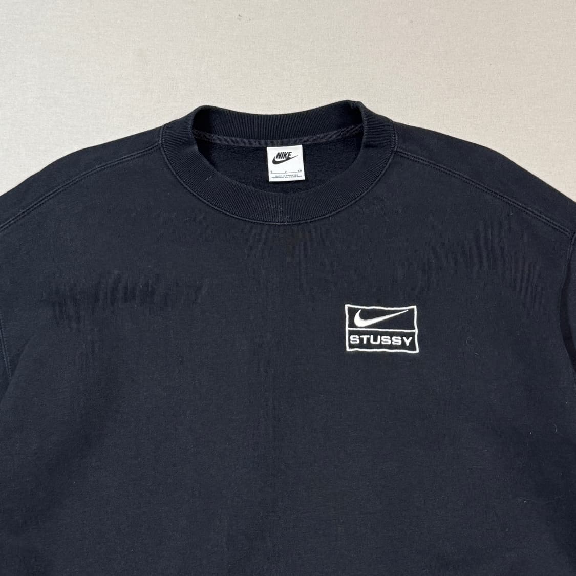 S) 나이키 스투시 NRG 워시드 플리스 크루넥 블랙 상품이미지3