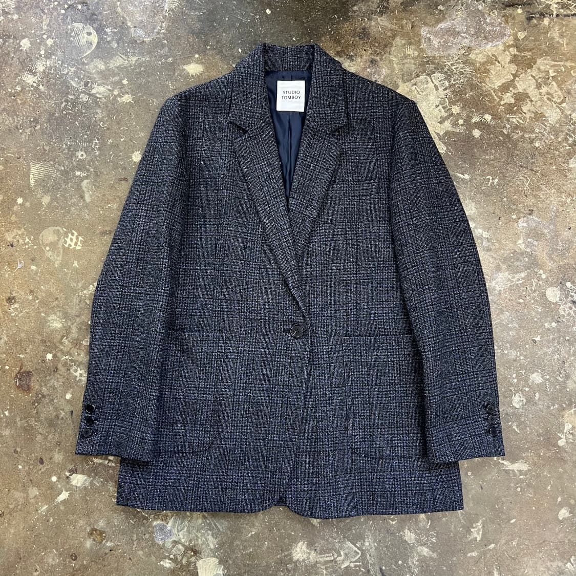 F) 스튜디오 톰보이 울 체크 자켓 자켓 마이 상품이미지1