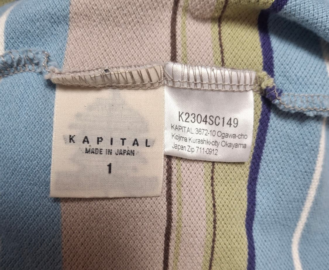 [1]캐피탈 멀티 보더 카노코 박스 폴로 kapital / 피케티 카라티 상품이미지3