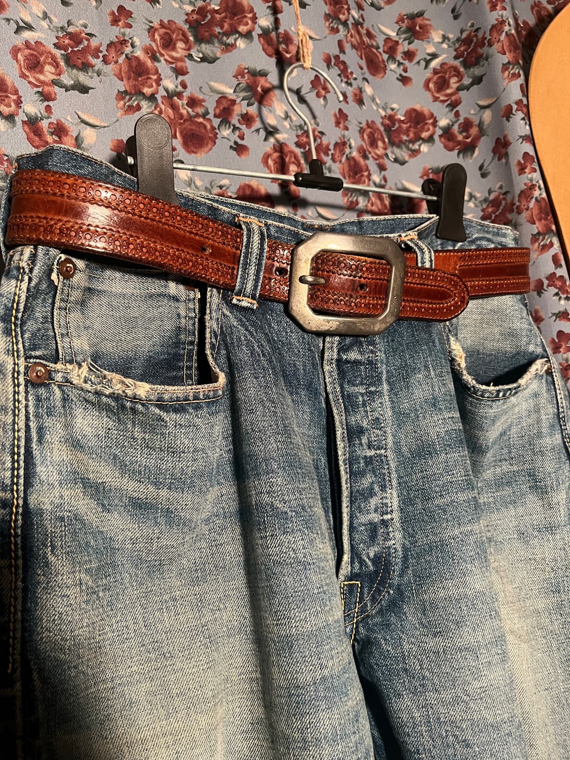 RRL 솔리드브라스 레더벨트 (30) 상품이미지1