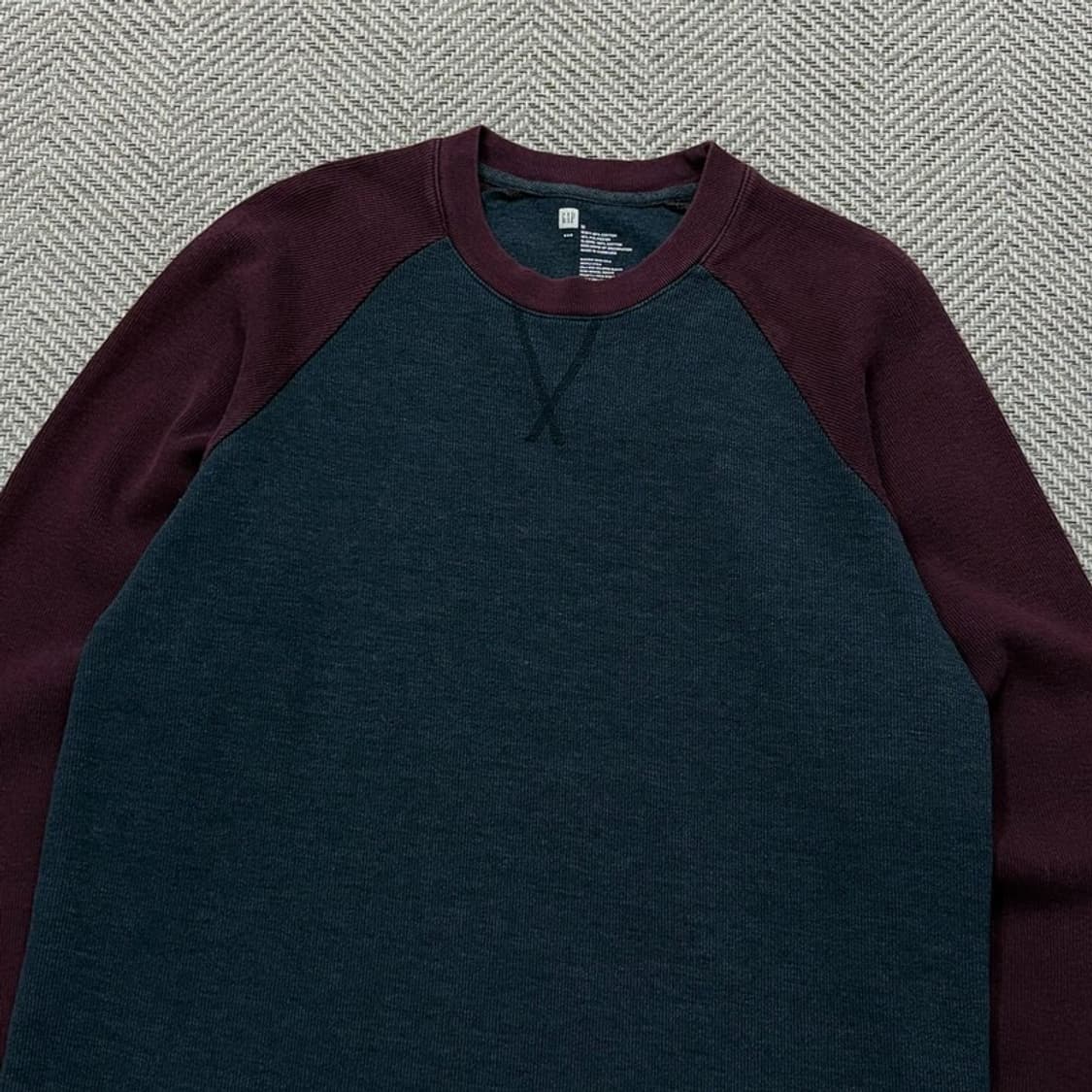 갭 배색 레글런 맨투맨 v2983 상품이미지3