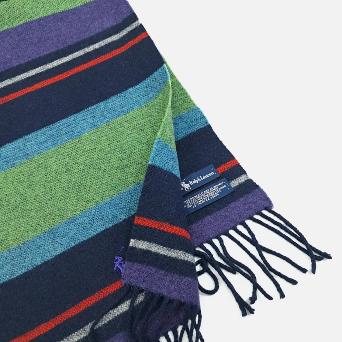 (MZ756)폴로 랄프로렌 멀티컬러 스트라이프 메리노 캐시 목도리 머플러 상품이미지3
